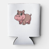 Schattigee Baby Hippo Moo Deng T-shirt met lange m Blikjeskoeler (Voorkant)