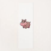 Schattigee Baby Hippo Moo Deng T-shirt met lange m Yogamat (Voorkant)
