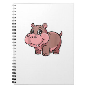 Schattigee Baby Hippo Moo Deng Tanktop_1 Notitieboek