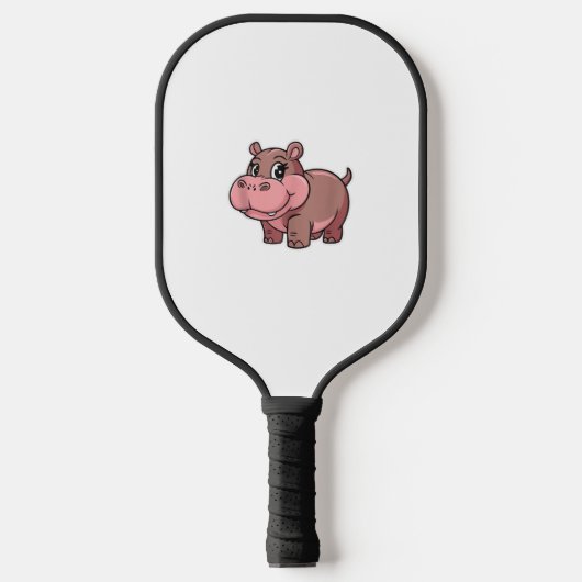 Schattigee Baby Hippo Moo Deng Tanktop_1 Pickleball Paddle (Voorkant)