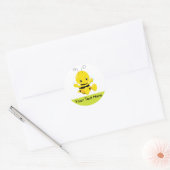 Schattigee Baby hommel Ronde Sticker (Envelop)