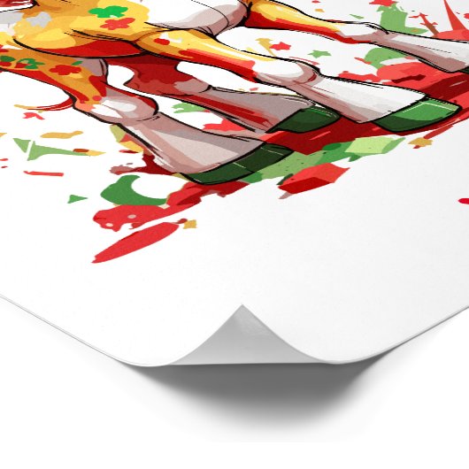 Schattigee Baby Horse aangepaste naam Poster (Hoek)