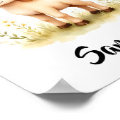 Schattigee Baby Horse Gepersonaliseerde Nursery Wa Poster (Hoek)