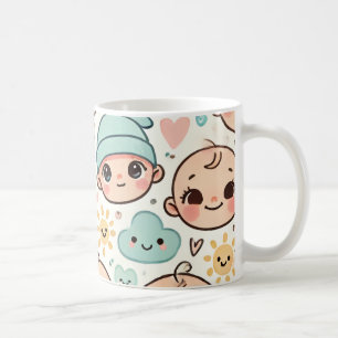 Schattigee baby-illustratiebeker koffiemok