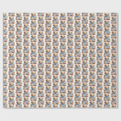 Schattigee baby jongen welkom baby cadeaupapier (Vlak)