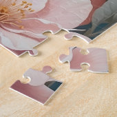 Schattigee Baby kaketoe papegaai zacht roze bloeme Legpuzzel (Zijkant)