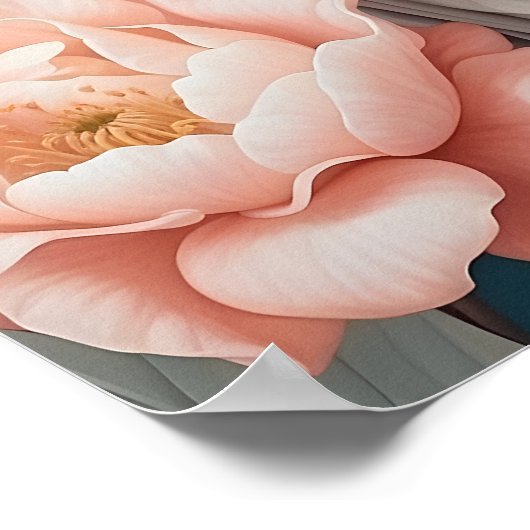 Schattigee Baby kaketoe papegaai zacht roze bloeme Poster (Hoek)