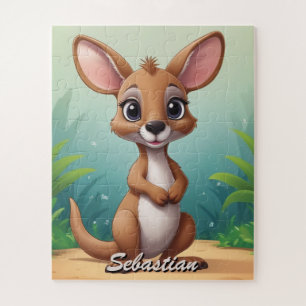 Schattigee Baby Kangoeroe met Naam Legpuzzel
