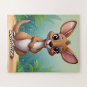 Schattigee Baby Kangoeroe met Naam Legpuzzel (Horizontaal)