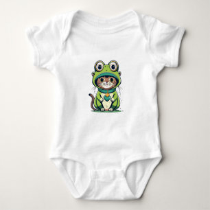 Schattigee Baby Kat met Kikker Pet Romper