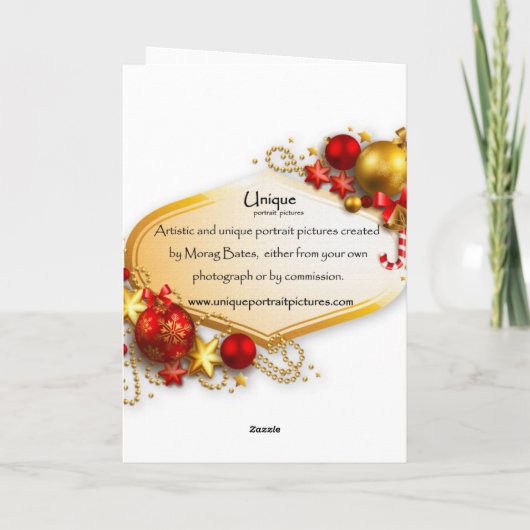 Schattigee Baby kerst Kaart (Achterkant)