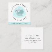 Schattigee Baby Kikker Slapen Kinder Babysitting K Vierkante Visitekaartje (Voorkant / Achterkant)