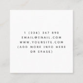 Schattigee Baby Kikker Slapen Kinder Babysitting K Vierkante Visitekaartje (Achterkant)