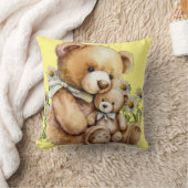 Schattigee Baby kinderkamer peuter teddybeer geel Kussen (Deken)