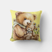 Schattigee Baby kinderkamer peuter teddybeer geel Kussen (Voorkant)