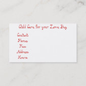 , Schattigee Baby, Kinderopvang, Aangepast Visitekaartje (Achterkant)