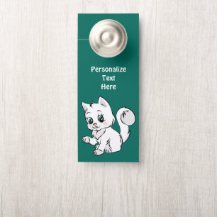 Schattigee Baby Kitten Schattige Cat gepersonalise Deurhanger