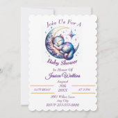 Schattigee Baby-kitten slapen op een halve maan Kaart (Voorkant)