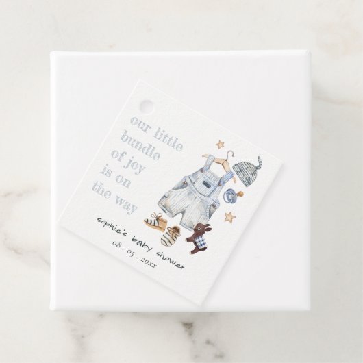 Schattigee Baby Kleding Essentials Blue Boy Baby s Bedankjes Labels (In situ)