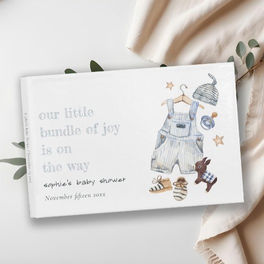 Schattigee Baby Kleding Essentials Blue Boy Baby s Gastenboek