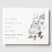 Schattigee Baby Kleding Essentials Blue Boy Baby s Gastenboek (Voorkant)