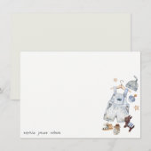 Schattigee Baby Kleding Essentials Blue Boy Baby s Notitiekaartje (Voorkant / Achterkant)