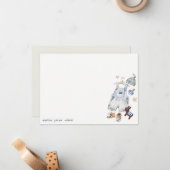 Schattigee Baby Kleding Essentials Blue Boy Baby s Notitiekaartje (Voorkant / Achterkant in situ)