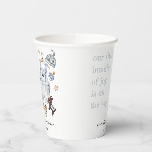 Schattigee Baby Kleding Essentials Blue Boy Baby s Papieren Bekers (Links)