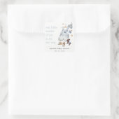 Schattigee Baby Kleding Essentials Blue Boy Baby s Vierkante Sticker (Tas)