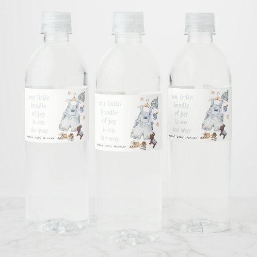 Schattigee Baby Kleding Essentials Blue Boy Baby s Waterfles Etiket (Flessen)