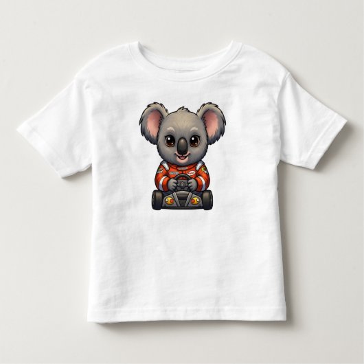 Schattigee Baby Koala autocoureur Kinder Shirts (Voorkant)