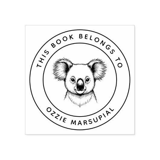 Schattigee Baby Koala Dit boek hoort bij de naam v Rubberstempel (Afrduk)