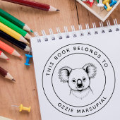 Schattigee Baby Koala Dit boek hoort bij de naam v Rubberstempel