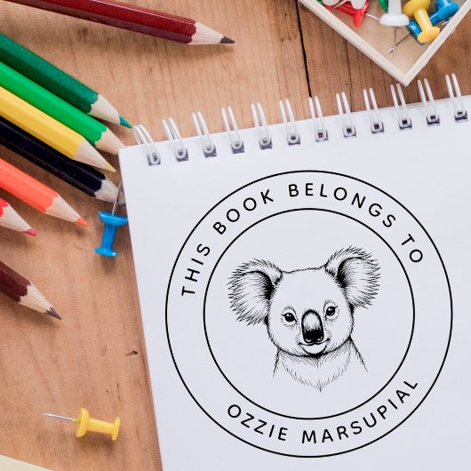 Schattigee Baby Koala Dit boek hoort bij de naam v Rubberstempel