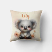 Schattigee Baby Koala gepersonaliseerde naam Sierk Kussen (Achterkant)