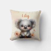 Schattigee Baby Koala gepersonaliseerde naam Sierk Kussen (Voorkant)