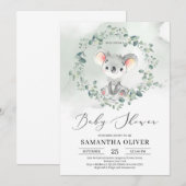Schattigee baby koala groen eucalyptus Baby shower Kaart (Voorkant / Achterkant)