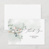 Schattigee baby koala groen eucalyptus dank u informatiekaartje (Voorkant / Achterkant)