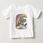 Schattigee Baby Koala Rainbow Aangepaste naam (Voorkant)