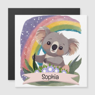 Schattigee Baby Koala Rainbow Aangepaste naam