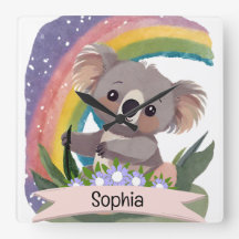 Schattigee Baby Koala Rainbow Aangepaste naam