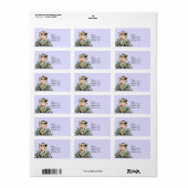 Schattigee Baby Koe adreslabel Etiket (Full Sheet)