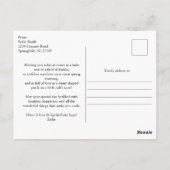 Schattigee Baby Koe in Daisy Field, Verjaardag op Briefkaart (Achterkant)