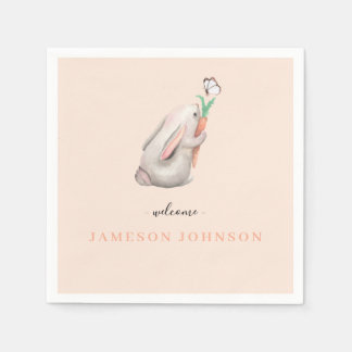 Schattigee Baby konijnenservetten voor feest Servet