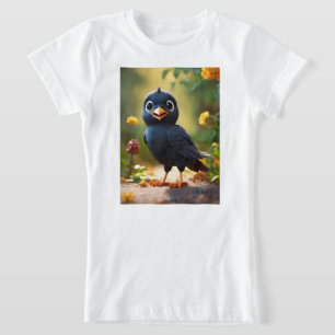 Schattigee Baby kraai met Schattigee ogen T-Shirt