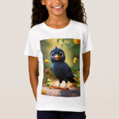 Schattigee Baby kraai met Schattigee ogen T-Shirt (Voorkant)
