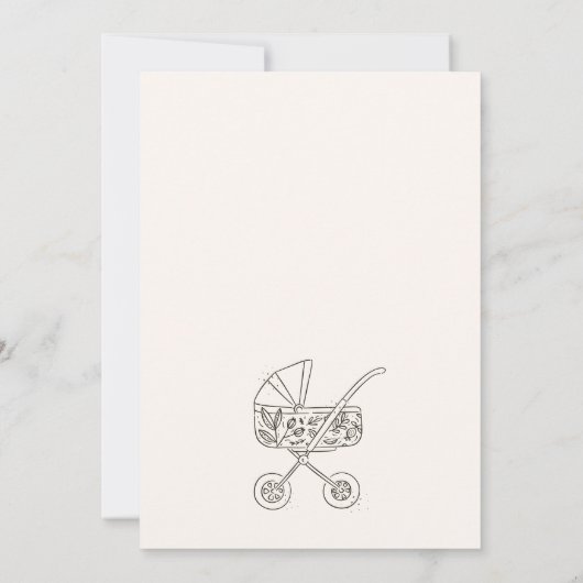 Schattigee baby-kunst kaart (Achterkant)