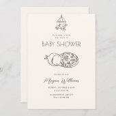 Schattigee baby-kunst kaart (Voorkant / Achterkant)