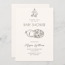 Schattigee baby-kunst kaart