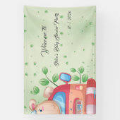Schattigee Baby Lamb Baby shower Banner (Verticaal)